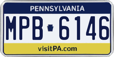 PA license plate MPB6146