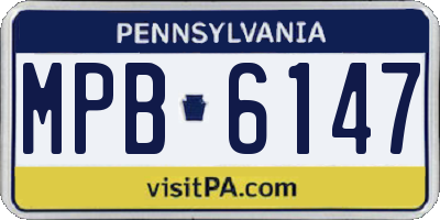PA license plate MPB6147