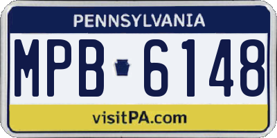 PA license plate MPB6148