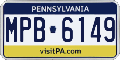 PA license plate MPB6149