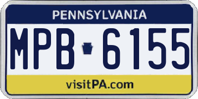 PA license plate MPB6155