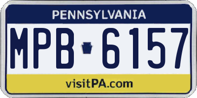 PA license plate MPB6157