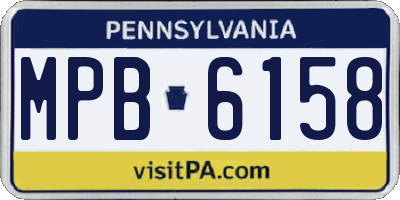 PA license plate MPB6158