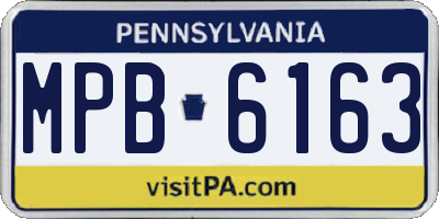 PA license plate MPB6163