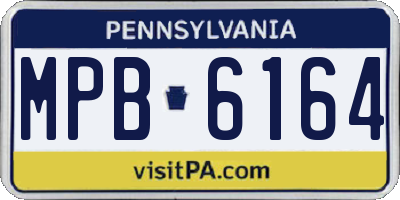 PA license plate MPB6164