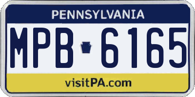 PA license plate MPB6165
