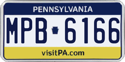 PA license plate MPB6166