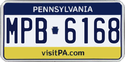 PA license plate MPB6168