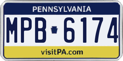 PA license plate MPB6174