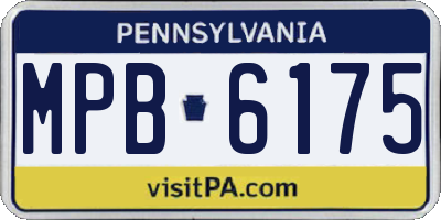 PA license plate MPB6175
