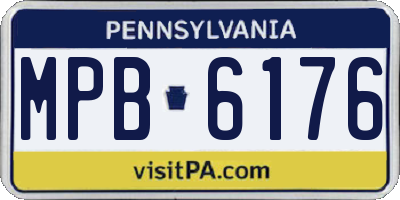 PA license plate MPB6176