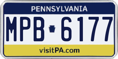 PA license plate MPB6177