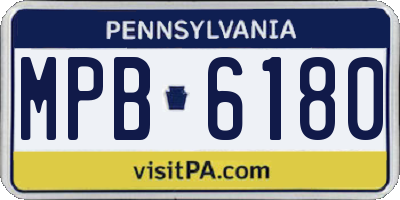PA license plate MPB6180