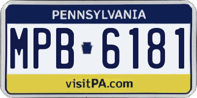 PA license plate MPB6181