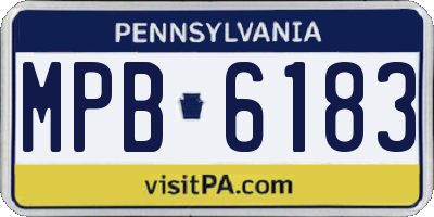 PA license plate MPB6183