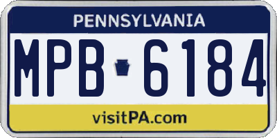 PA license plate MPB6184