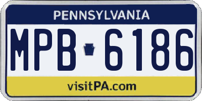 PA license plate MPB6186