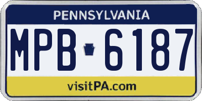 PA license plate MPB6187
