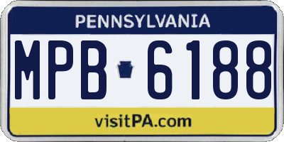 PA license plate MPB6188