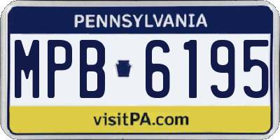 PA license plate MPB6195