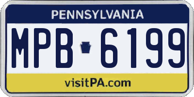 PA license plate MPB6199