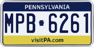 PA license plate MPB6261