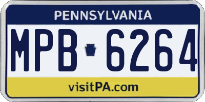 PA license plate MPB6264