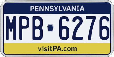 PA license plate MPB6276