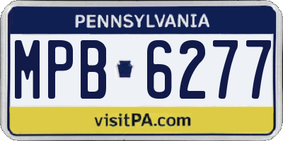 PA license plate MPB6277
