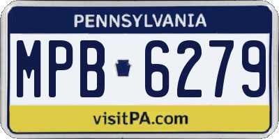 PA license plate MPB6279