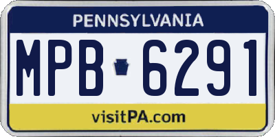 PA license plate MPB6291