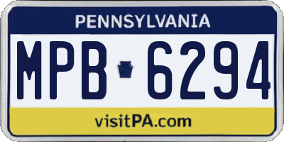 PA license plate MPB6294