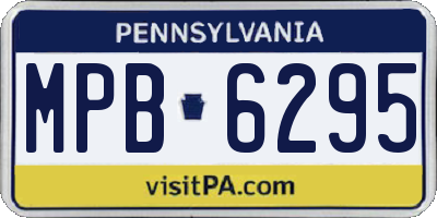 PA license plate MPB6295