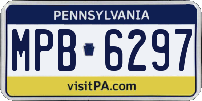 PA license plate MPB6297