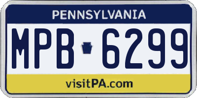 PA license plate MPB6299