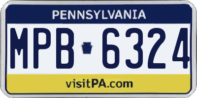 PA license plate MPB6324