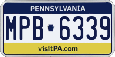 PA license plate MPB6339