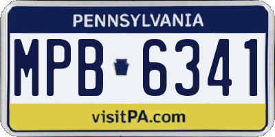 PA license plate MPB6341