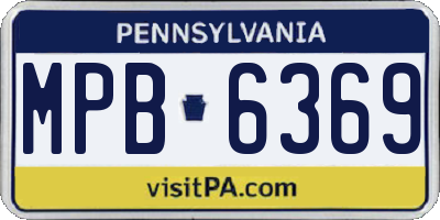 PA license plate MPB6369