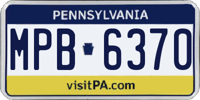 PA license plate MPB6370