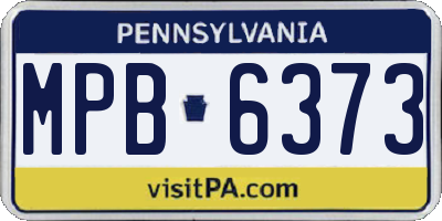 PA license plate MPB6373