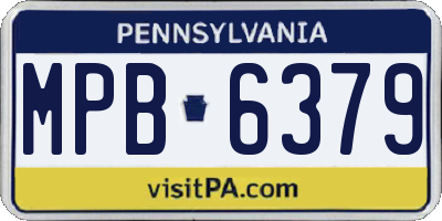 PA license plate MPB6379