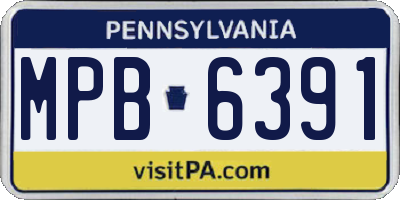 PA license plate MPB6391