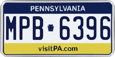 PA license plate MPB6396
