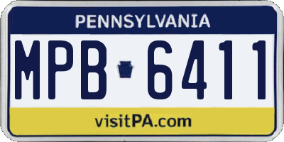 PA license plate MPB6411