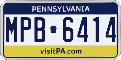 PA license plate MPB6414
