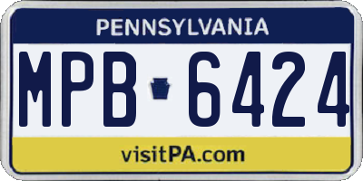 PA license plate MPB6424