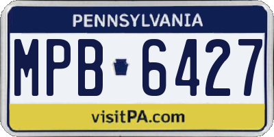 PA license plate MPB6427