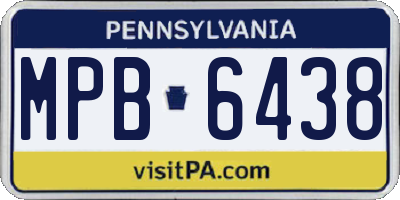 PA license plate MPB6438