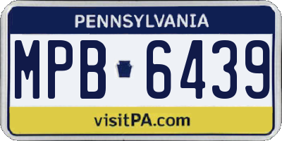 PA license plate MPB6439